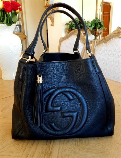 gucci black bag|authentic Gucci shoulder bag.